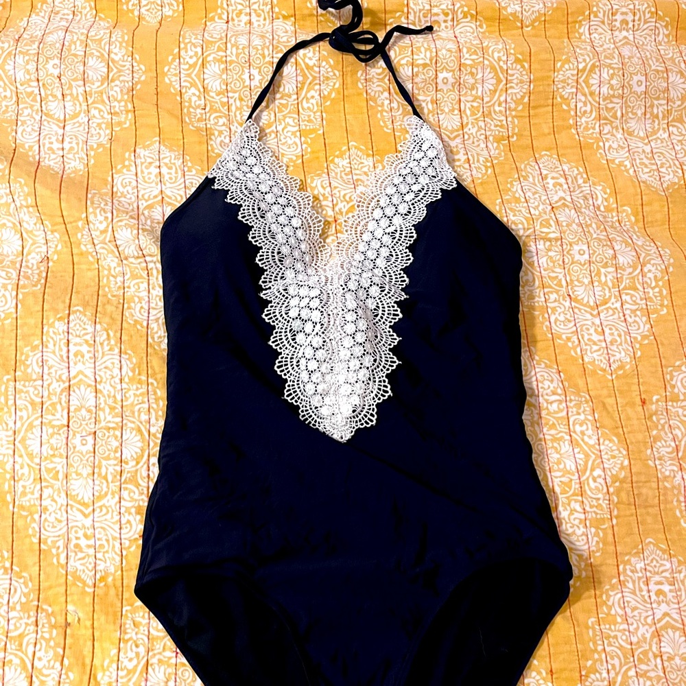 Sexy Crochet Front One Piece Swimsuit